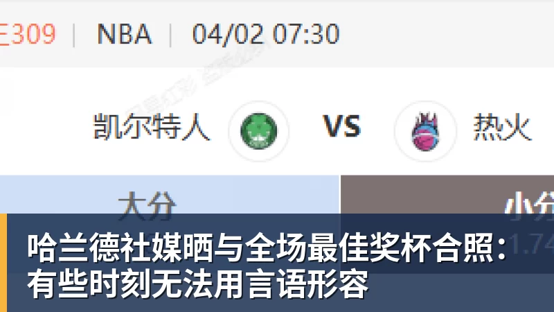 哈兰德社媒晒与全场最佳奖杯合照：有些时刻无法用言语形容
